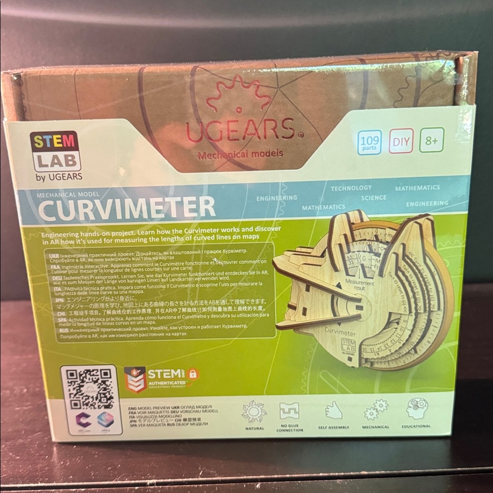 UGears Stem Lab Mechanical Wooden Model Curvimeter New Sealed